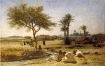 Frédéric Arthur Bridgman - Peintures - Un village arabe