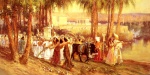 Frederick Arthur Bridgman - Peintures - Une procession égyptienne