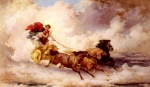 Frederick Arthur Bridgman - Peintures - Apollon enlevant Cyrène