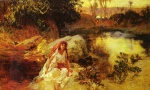 Frederick Arthur Bridgman - Bilder Gemälde - At the Oasisk