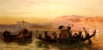Frederick Arthur Bridgman - Peintures - La barque de Cléopâtre