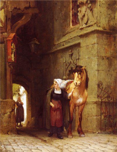 Leading the Horses from Stable