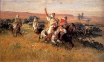 Frederick Arthur Bridgman - Bilder Gemälde - The Falcon Hunt