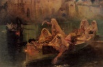 Frédéric Arthur Bridgman - Peintures - Les bateaux du harem