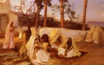 Frederick Arthur Bridgman  - paintings - Women at the Cemetery (Algiers)