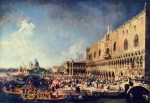 Canaletto - Bilder Gemälde - Empfang eines französischen Gesandten in Venedig