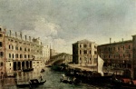 Canaletto - Peintures - Il Canale Grande Un Rialto