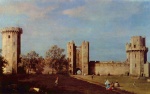 Canaletto - Bilder Gemälde - Innenhof des Schlosses von Warwick