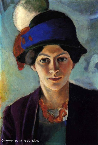 Portrait of the Artists Wife with Hat