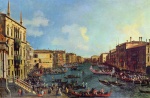 Canaletto - Bilder Gemälde - Regatta vom Haus Foscari aus gesehen