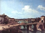 Bernardo Bellotto - Peintures - Ancien pont sur le Pô