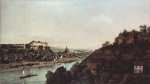 Bernardo Bellotto - Bilder Gemälde - Weinberge von Pirna mit Festung Sonnenstein