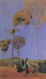 August Macke  - paintings - Spaziergaenger