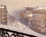 Gustave Caillebotte - paintings - Boulevard Haussmann Snow