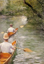 Gustave Caillebotte - paintings - The Canoes