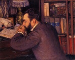 Gustave Caillebotte - Peintures - Portrait de Henri Cordier