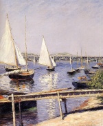 Gustave Caillebotte - paintings - Sailing Boats at Argenteuil