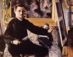 Gustave Caillebotte - Peintures - Autoportrait avec chevalet