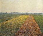 Gustave Caillebotte  - Peintures - Les champs jaunes à Gennevilliers