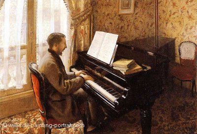 Young Man playing the Piano