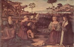 Vittore Carpaccio - paintings - Holy Family with Two Donors