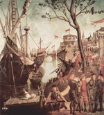 Vittore Carpaccio - paintings - The Arrival of the Pilgrims in Cologne