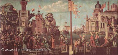 Meeting of the Betrothed Couple and the Departure of the Pilgrims