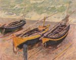 Claude Monet - Peintures - Barques à Etretat
