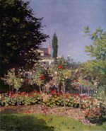 Claude Monet - Peintures - Jardin en fleurs à Sainte Adresse