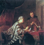 Jean Baptiste Siméon Chardin - Peintures - Dame cachetant une lettre