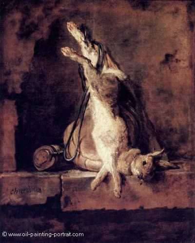 Rabbit with Game Bag and Powder Flask