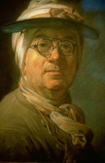 Jean Simeon Chardin - Peintures - Autoportrait avec pince-nez