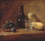 Jean Baptiste Siméon Chardin - Peintures - Nature morte aux prunes