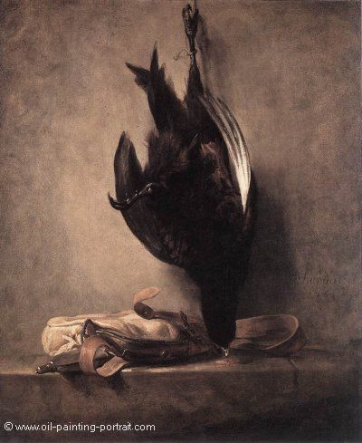 Still Life with Dead Pheasant and Hunting Bag