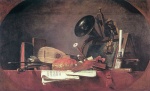 Jean Simeon Chardin - Bilder Gemälde - The Attributes of Music