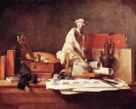 Jean Simeon Chardin - Bilder Gemälde - The Attributes of the Arts