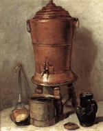 Jean Simeon Chardin - Peintures - La fontaine de cuivre 