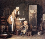 Jean Baptiste Siméon Chardin  - Peintures - La blanchisseuse