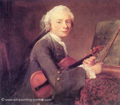 Young Man with a Violin (Charles Godefroy)