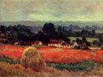 Claude Monet - Peintures - Champ de coquelicots (La meule de foin)