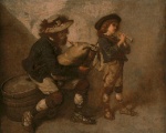 Thomas Couture - paintings - Piper and his Son