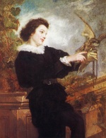 Thomas Couture - paintings - The Falconer