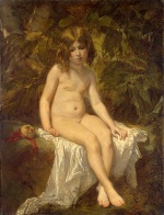 Thomas Couture - paintings - The Little Bather