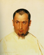 Paul Delaroche - paintings - Head of a Camoldine Monk