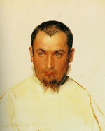 Paul Delaroche  - painting - Head of a Camoldine Monk