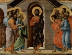 Duccio di Buoninsegna - Peintures - Apparition du Christ aux Apôtres devant la porte fermée