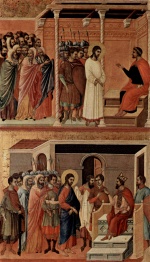 Duccio di Buoninsegna - Peintures - Le Christ devant Pilate et le Christ devant Hérode