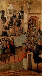Duccio di Buoninsegna - Bilder Gemälde - Einzug Christi in Jerusalem
