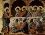 Duccio di Buoninsegna - paintings - Erscheinung Christi bei dem Abendmahl der Apostel