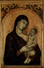 Duccio di Buoninsegna - Bilder Gemälde - Madonna mit Engeln